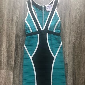 Herve Leger Multi Color Bandage Dress